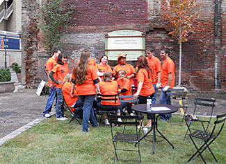 Direct Energy volunteers on PARK(ing) Day, Downtown Pittsburgh, 2010.